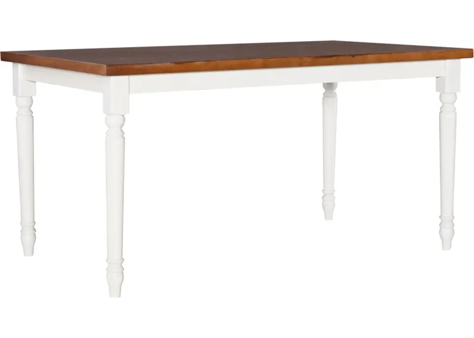 Clayes Dining Table - White and Brown