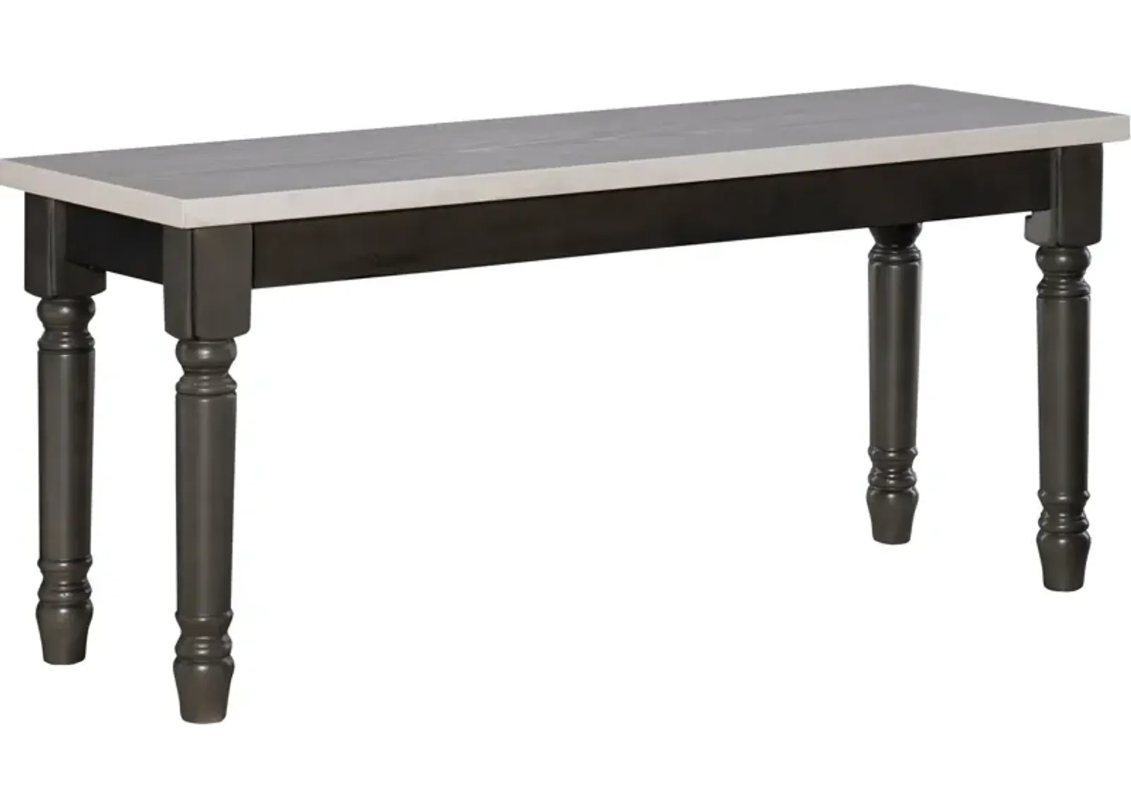 Clayes Dining Bench - Gray and White