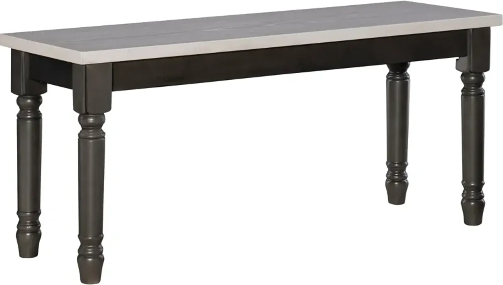 Clayes Dining Bench - Gray and White