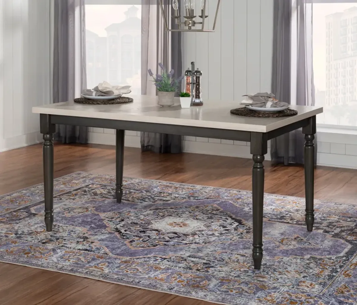 Clayes Dining Table - Gray and White