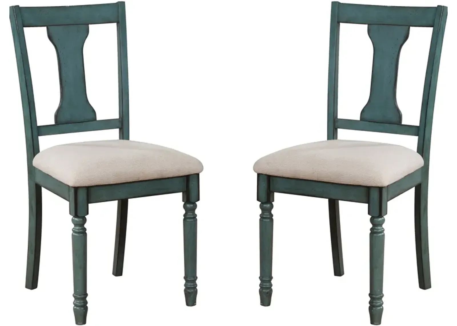 Clayes Set of 2 Dining Chairs - Teal