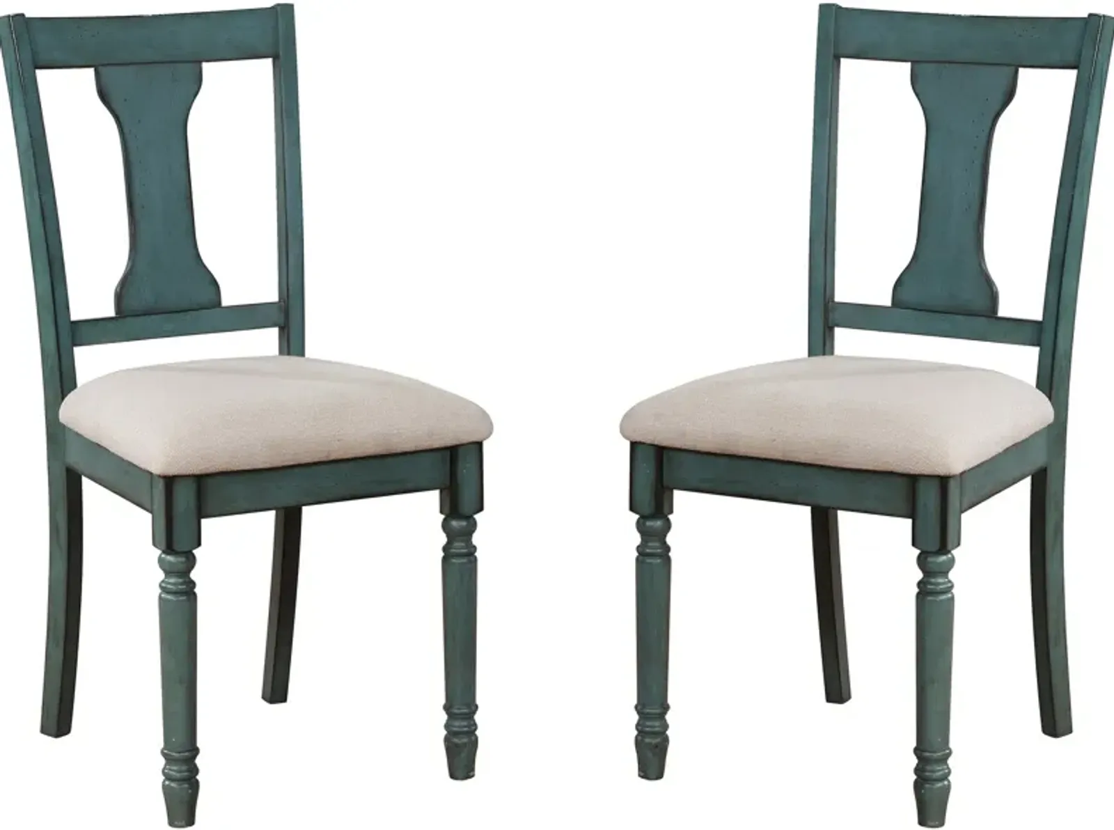 Clayes Set of 2 Dining Chairs - Teal