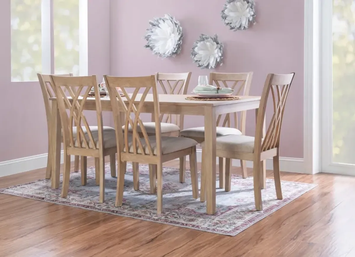 Boyd Dining Table and 6 Chairs - Natural