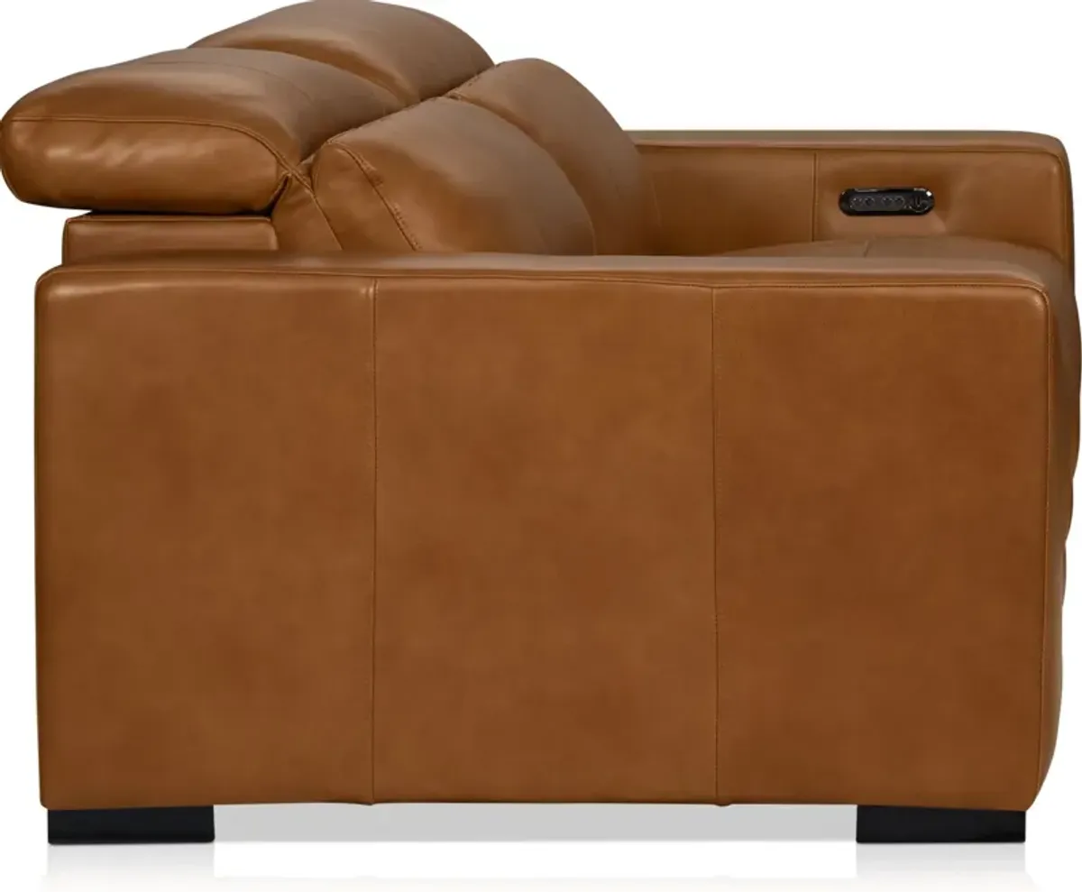 Chapman 2-Piece Dual-Power Reclining Sofa - Saddle