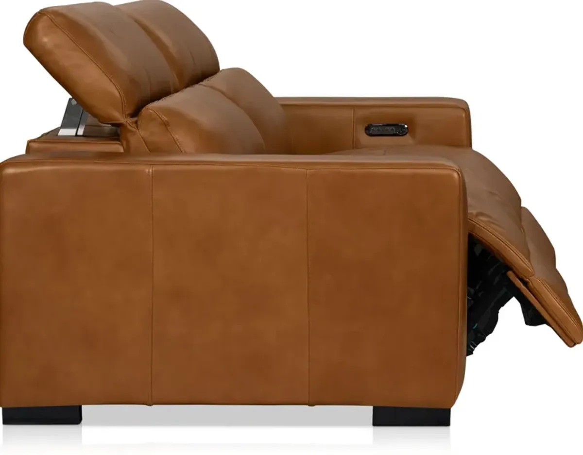 Chapman 2-Piece Dual-Power Reclining Sofa - Saddle