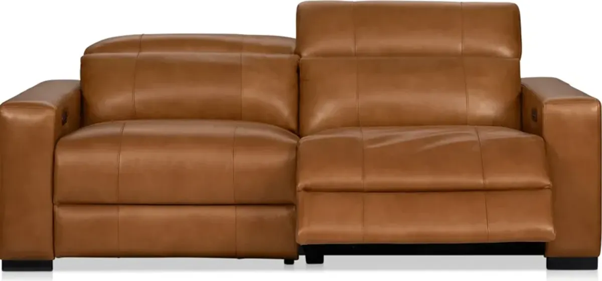 Chapman 2-Piece Dual-Power Reclining Sofa - Saddle