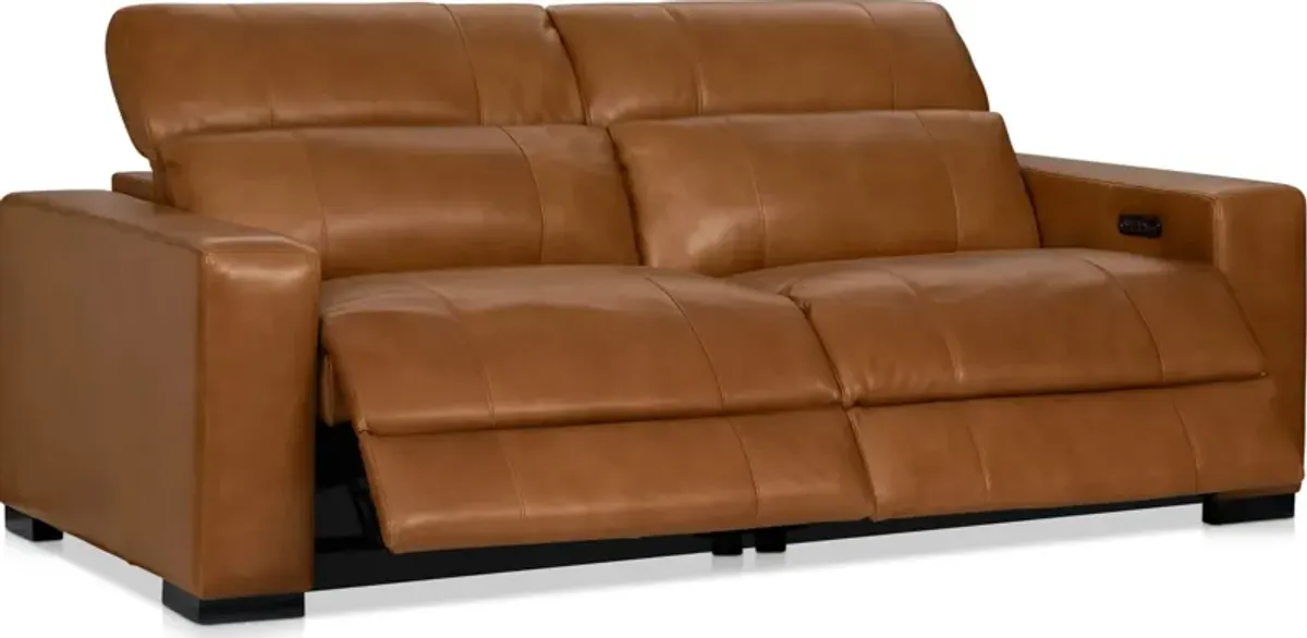 Chapman 2-Piece Dual-Power Reclining Sofa - Saddle