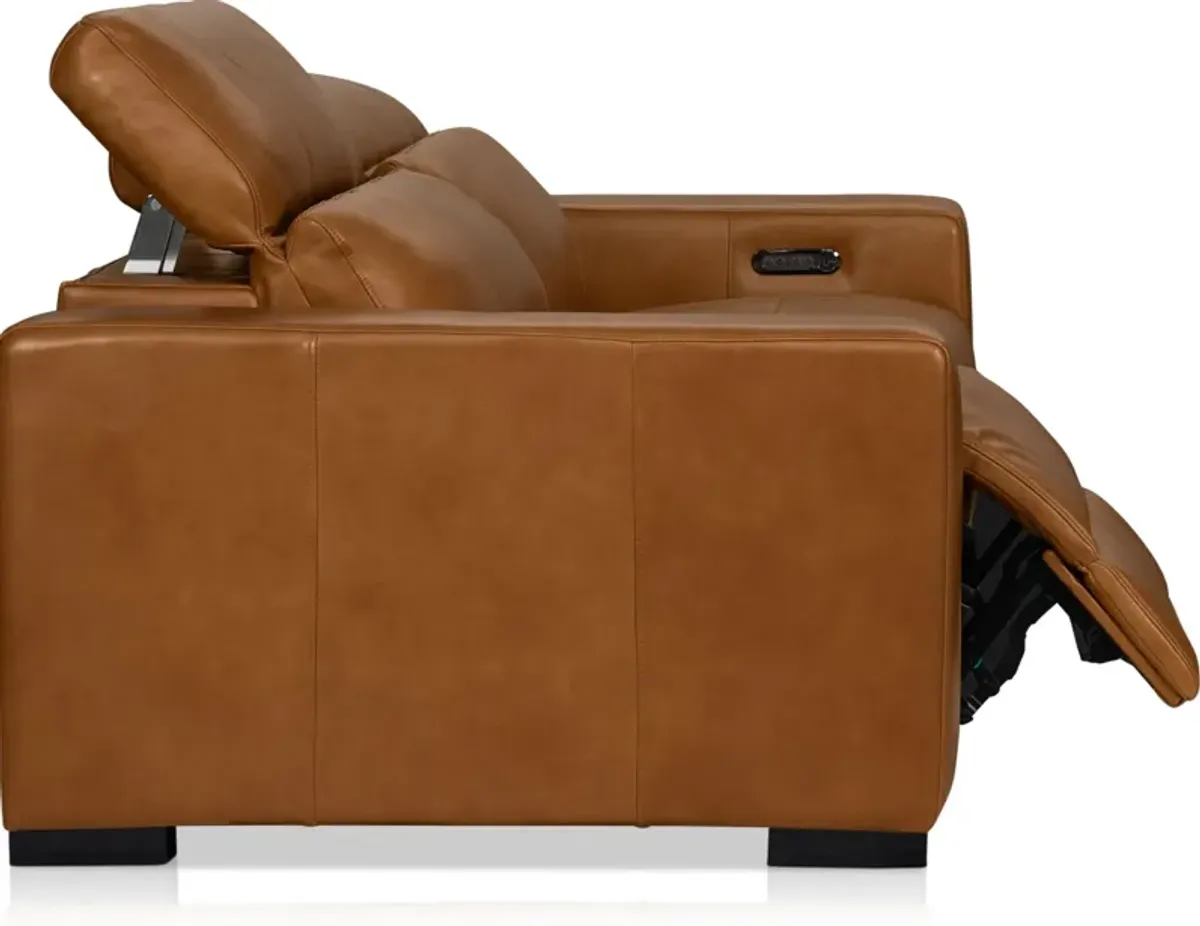 Chapman 2-Piece Dual-Power Reclining Sofa - Saddle