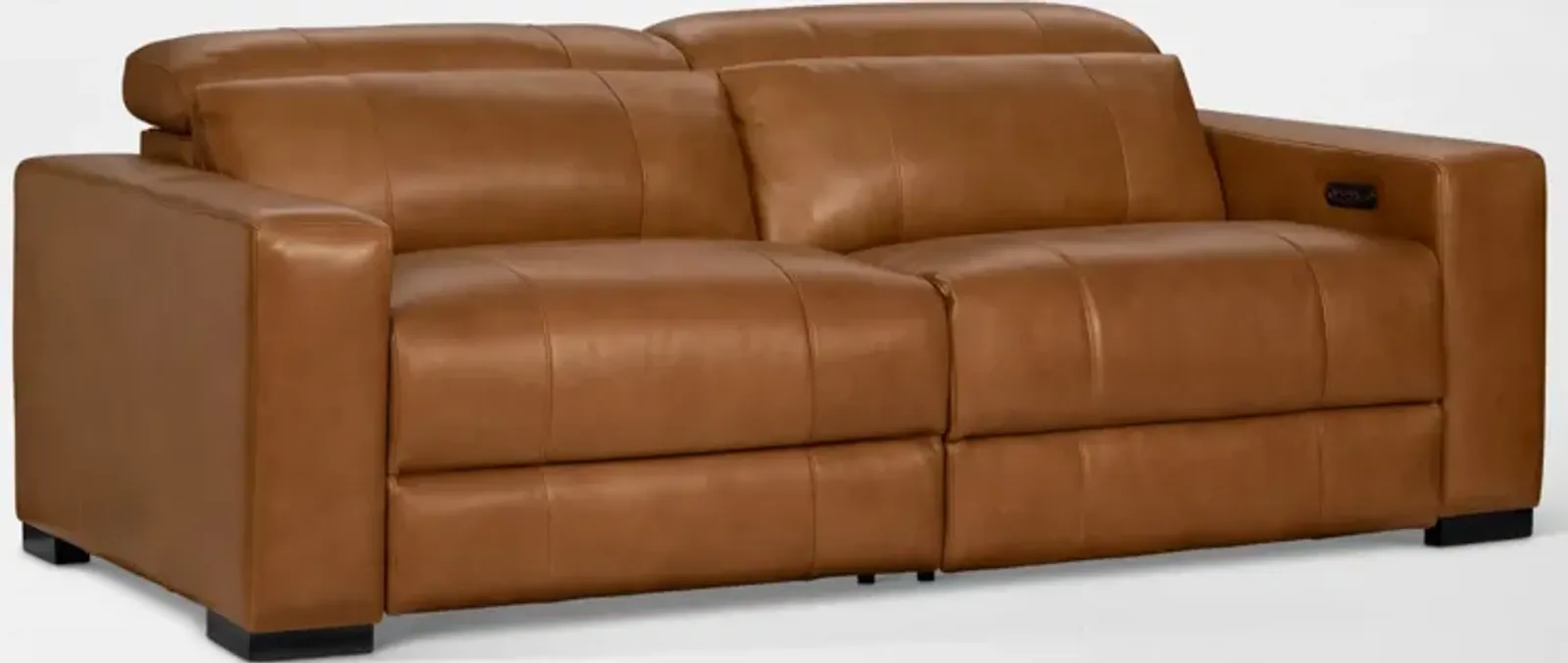 Chapman 2-Piece Dual-Power Reclining Sofa - Saddle