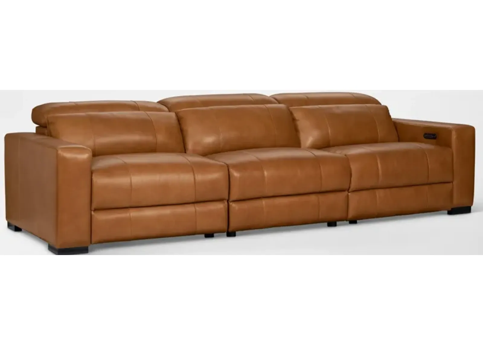 Chapman 3-Piece Dual-Power Reclining Sofa - Saddle