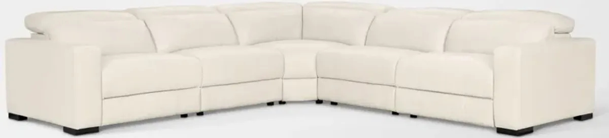 Chapman 5-Piece Dual-Power Reclining Sectional - Chalk