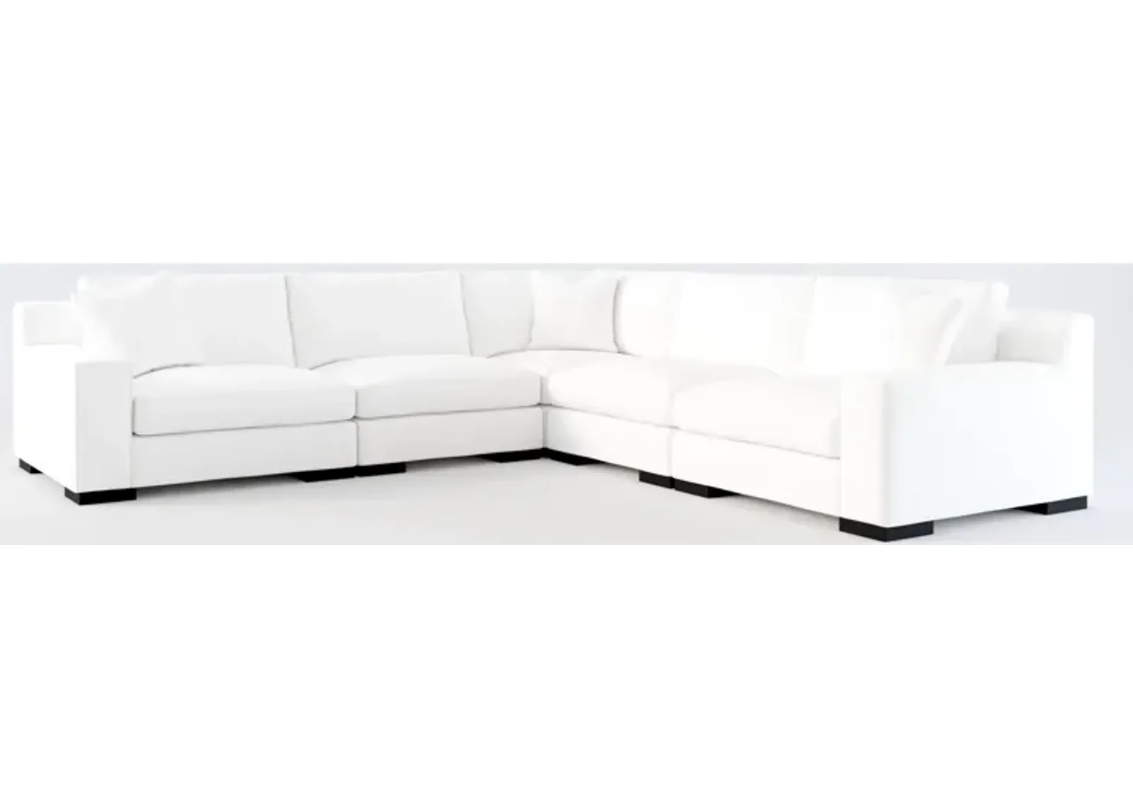 Bondi Foam Comfort 5-Piece Sectional - Contessa Vanilla