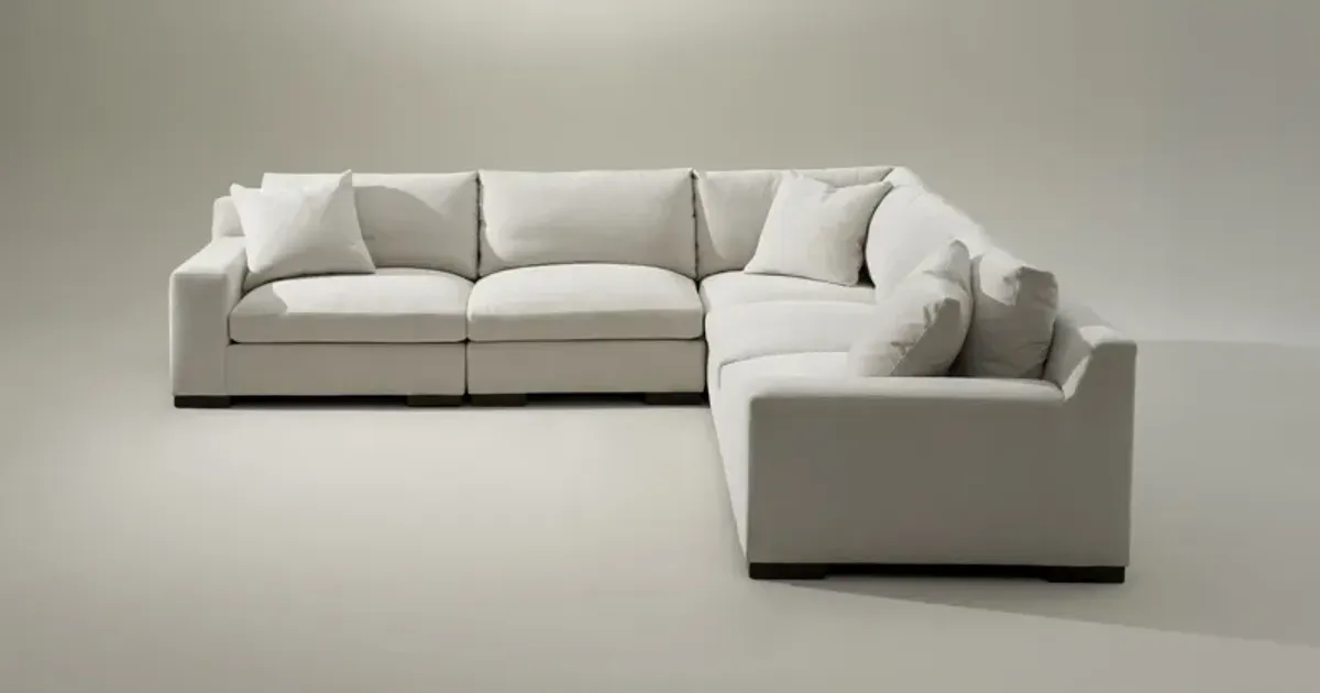 Bondi Hybrid Comfort 5-Piece Sectional - Contessa Vanilla