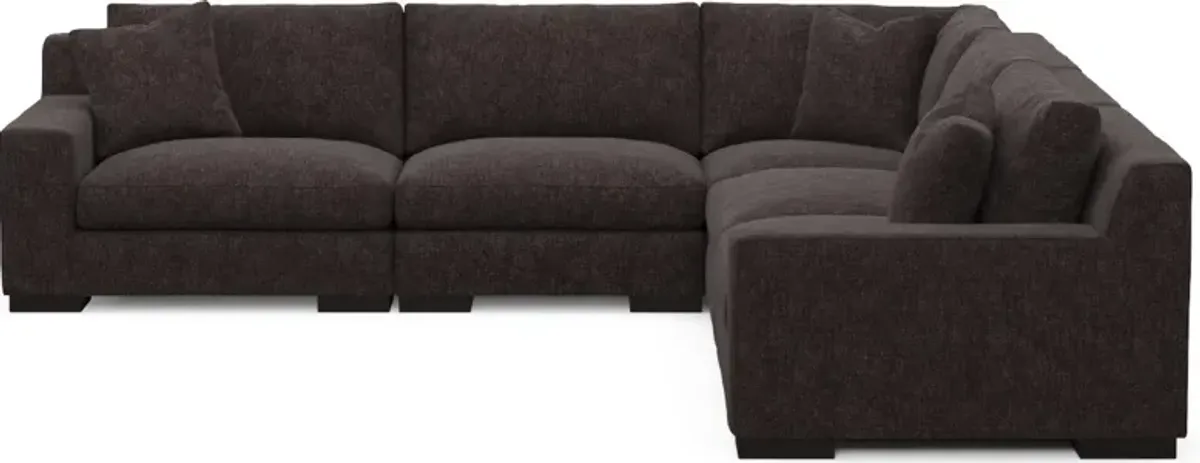 Bondi Foam Comfort 5-Piece Sectional - Contessa Java