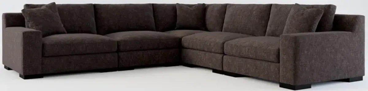 Bondi Foam Comfort 5-Piece Sectional - Contessa Java