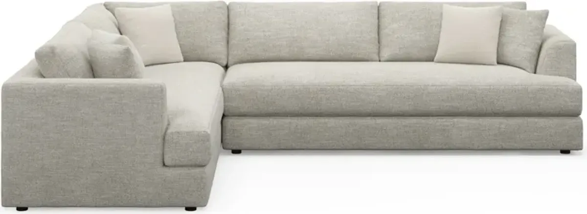 Ridley Foam Comfort 2-Piece Sectional with Right-Facing Sofa - M Ivory