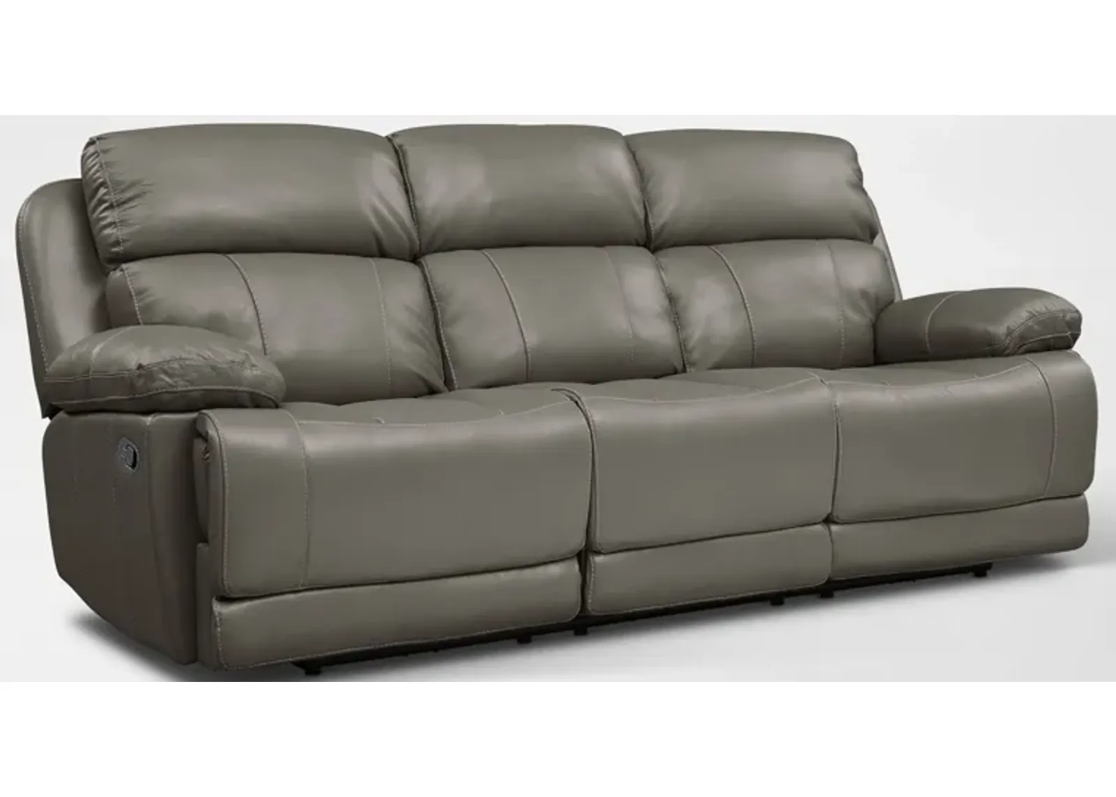 Monte Carlo Manual Reclining Sofa - Gray