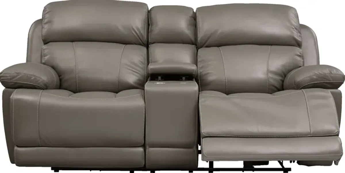 Monte Carlo Manual Reclining Loveseat - Gray