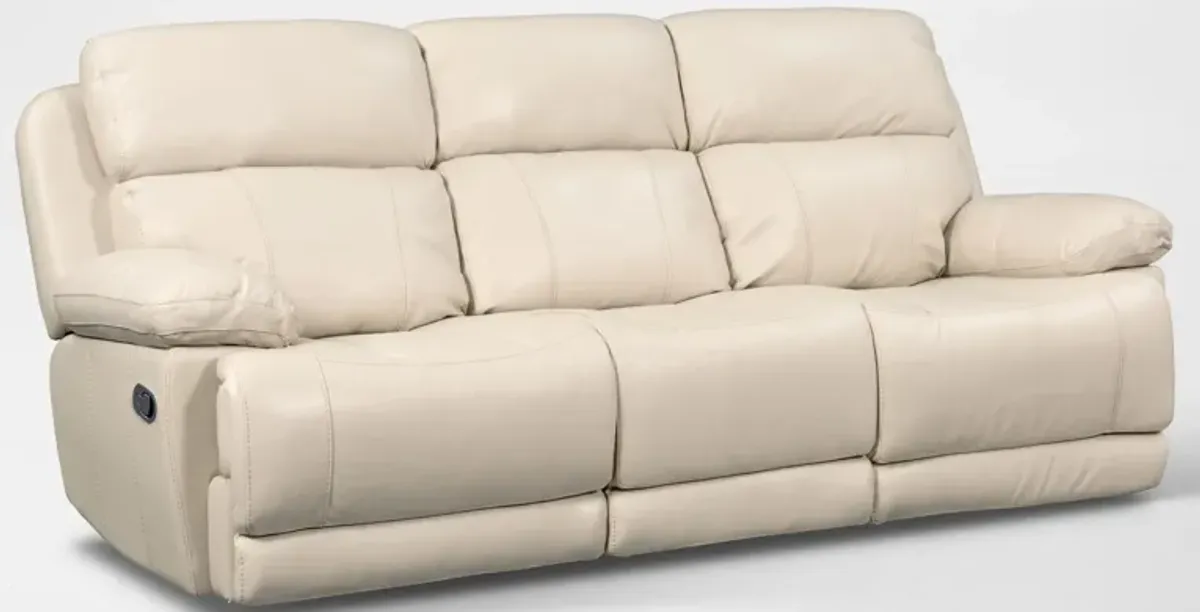 Monte Carlo Manual Reclining Sofa and Recliner Set - Cream