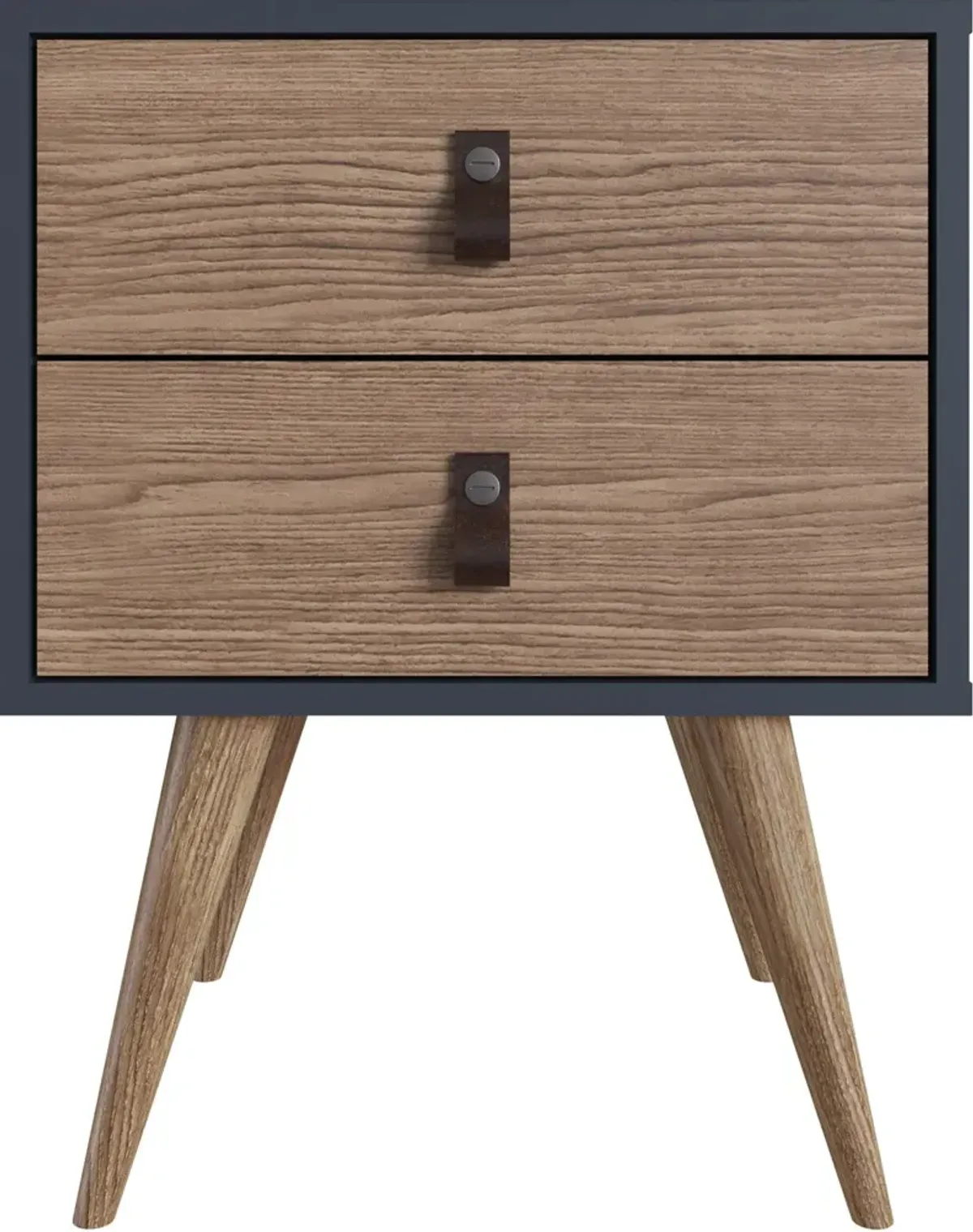 Nalda 2 Drawer Nightstand - Blue/Nature