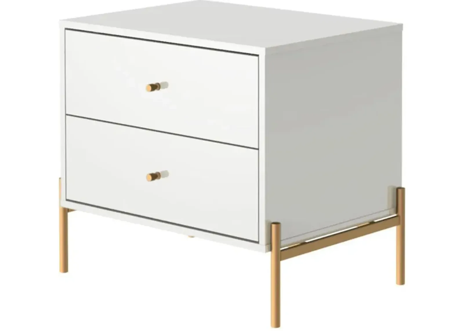 Elowen 2 Drawer Nightstand - White Gloss