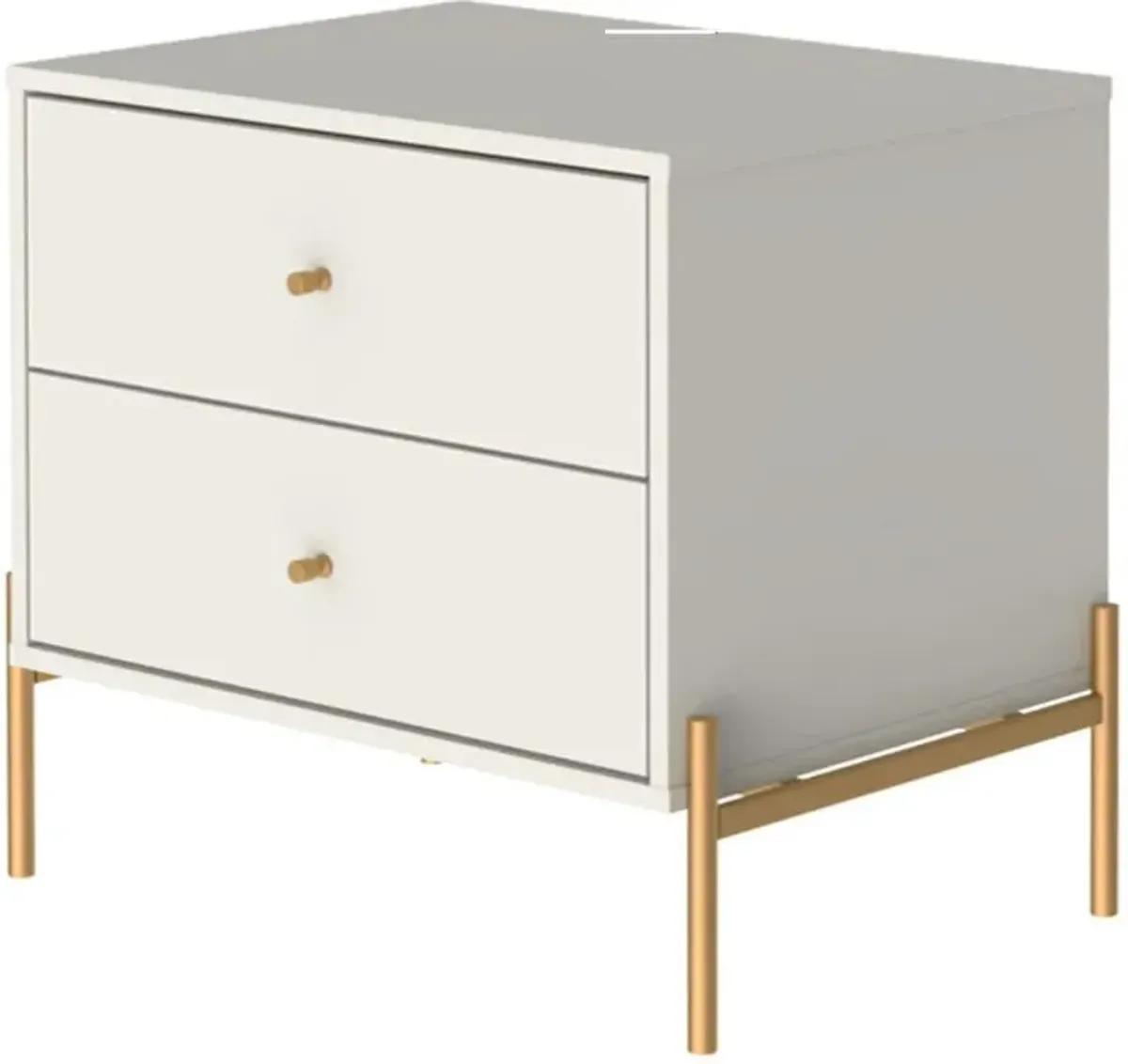 Elowen 2 Drawer Nightstand - Off White Matte