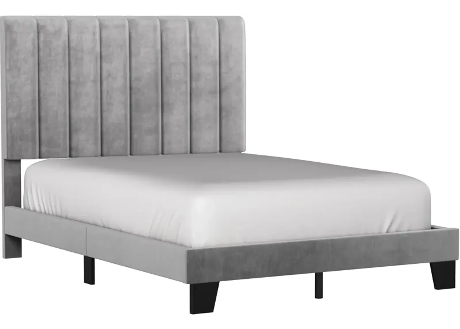 Oslo Full Upholstered Platform Bed - Gray