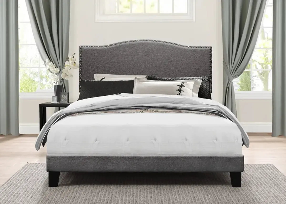 Windsong King Upholstered Bed - Dark Gray