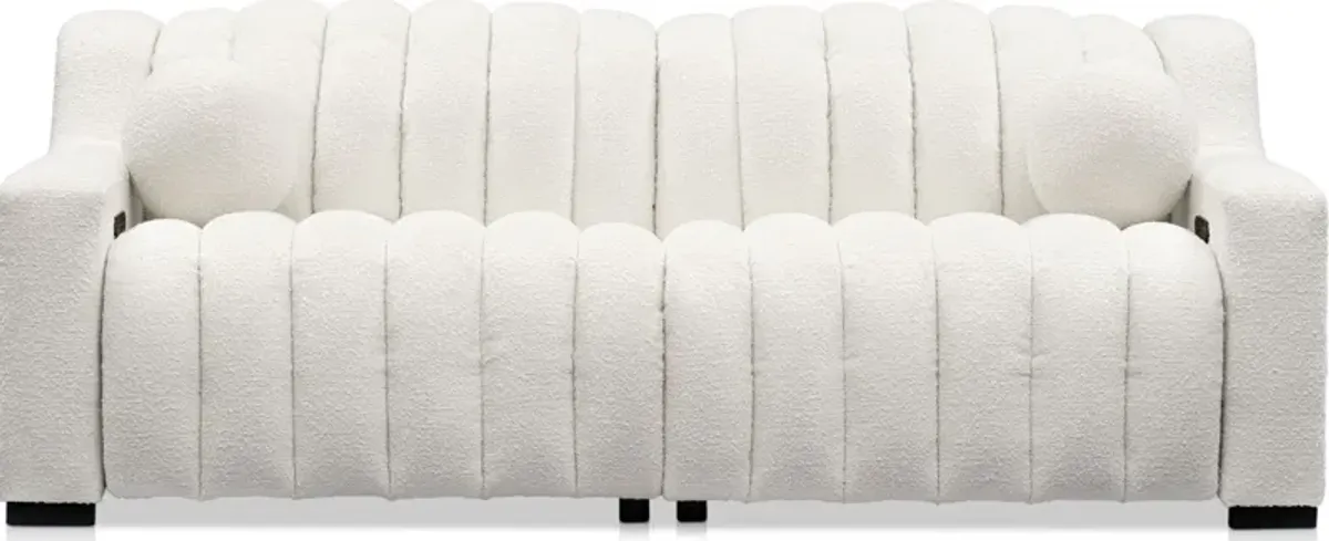 Coco 2-Piece Dual-Power Sofa - Snow