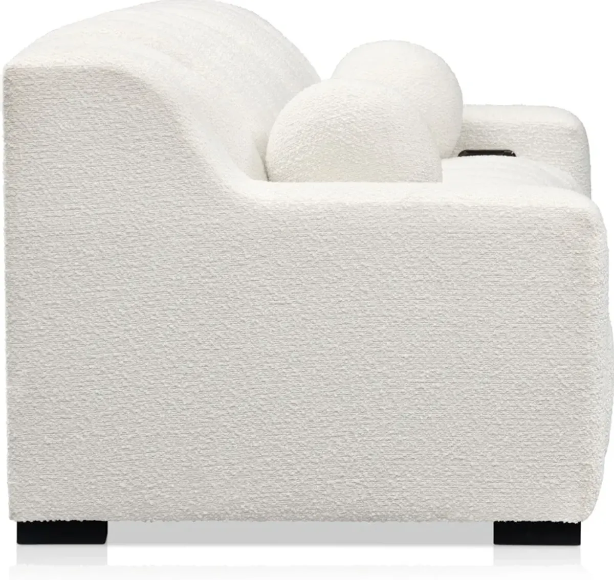 Coco 2-Piece Dual-Power Sofa - Snow