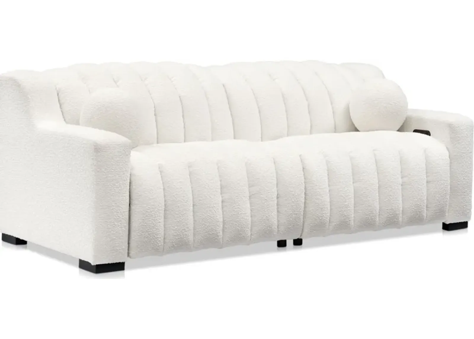 Coco 2-Piece Dual-Power Sofa - Snow