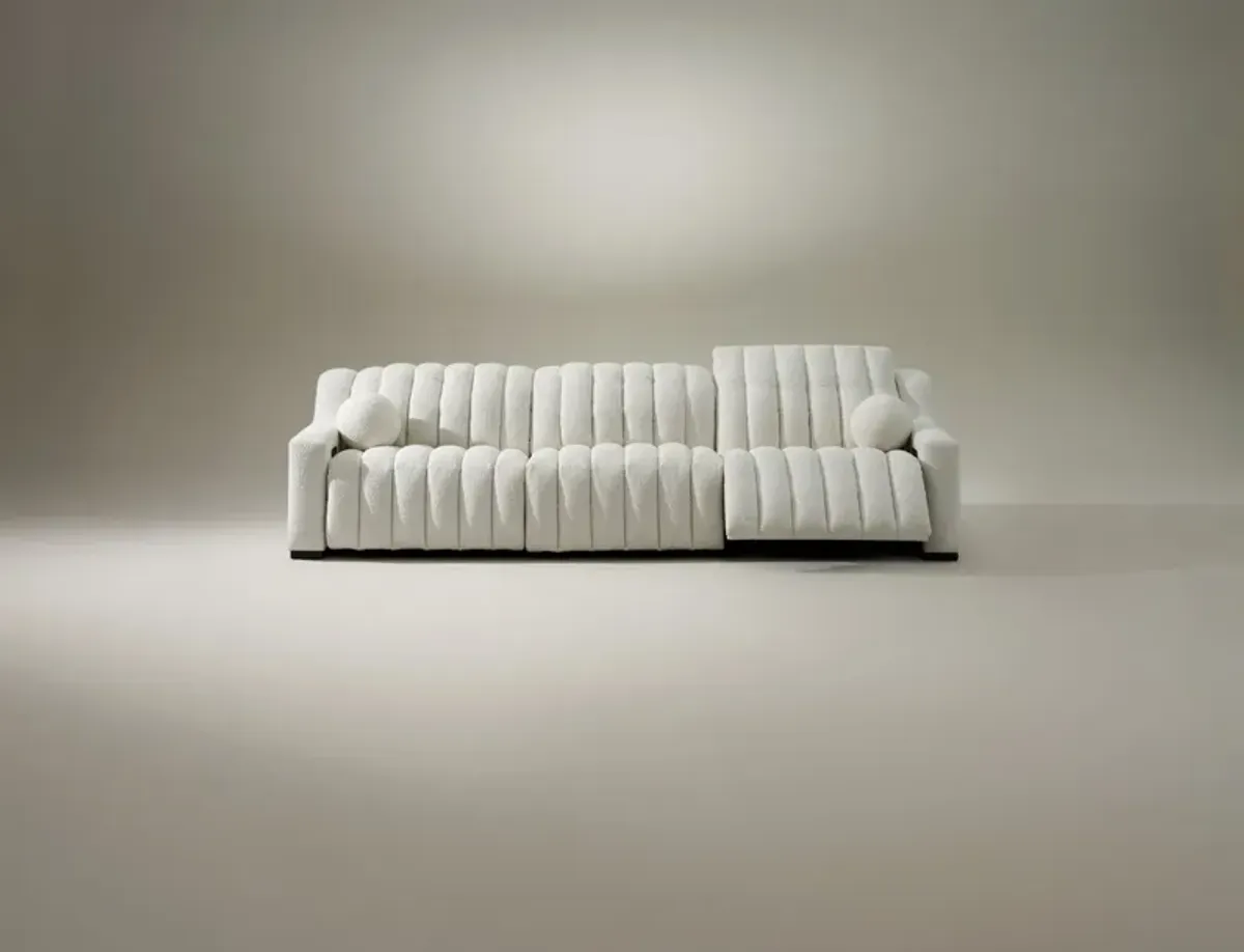 Coco 3-Piece Dual-Power Sofa - Snow