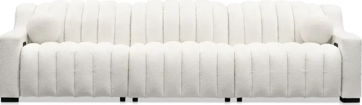 Coco 3-Piece Dual-Power Sofa - Snow