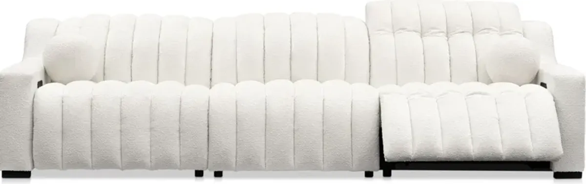 Coco 3-Piece Dual-Power Sofa - Snow