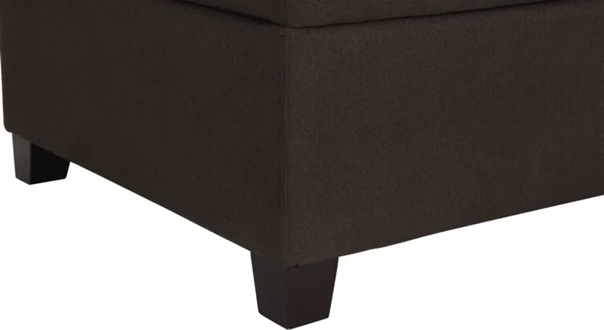 Hayden Convertible Storage Ottoman - Brown