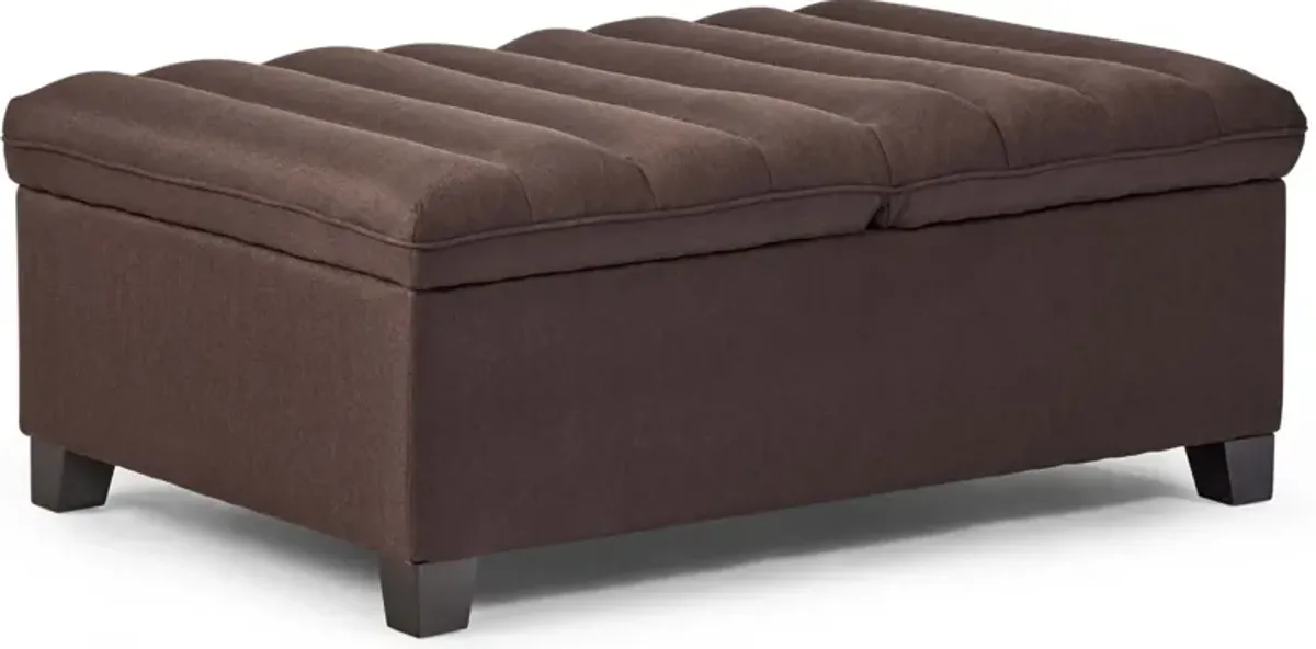 Hayden Convertible Storage Ottoman - Brown