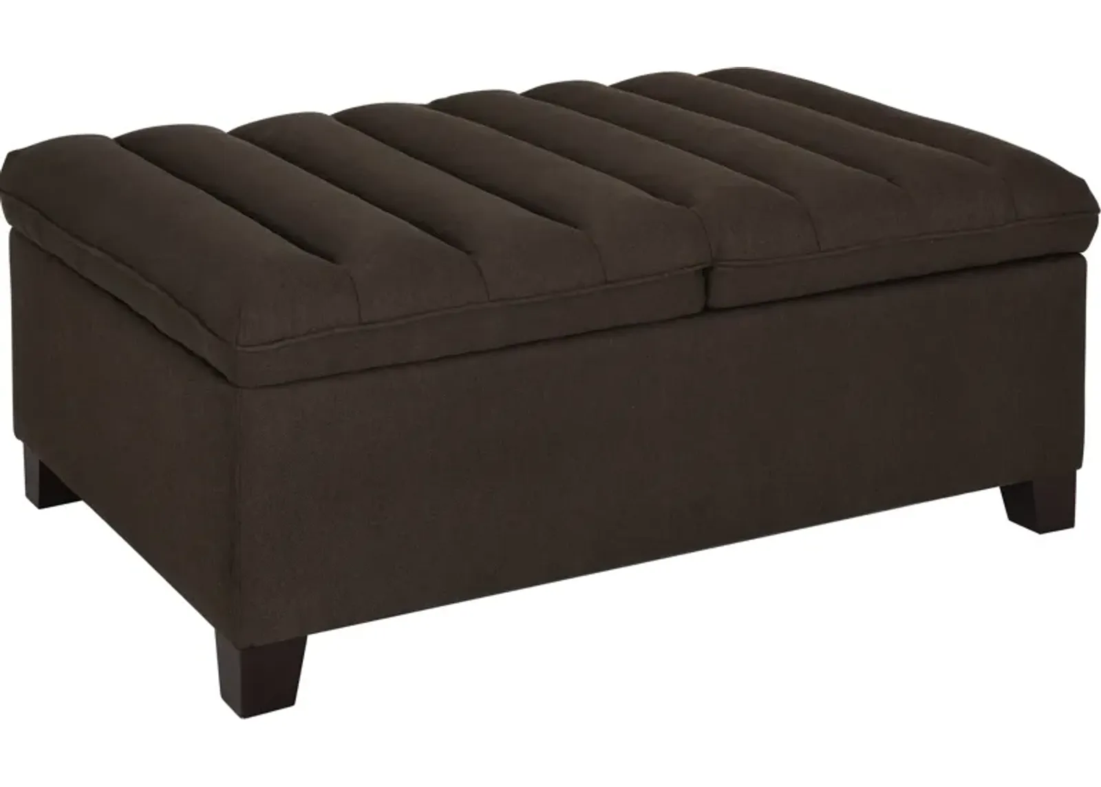 Hayden Convertible Storage Ottoman - Brown