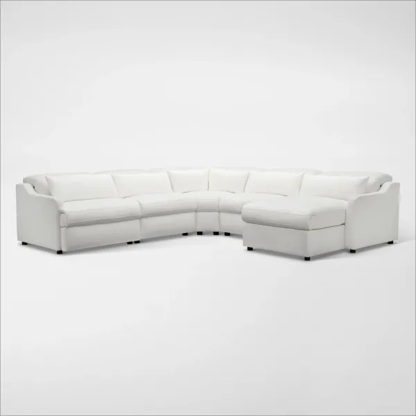 Gentry 5-Piece Dual-Power Reclining Sectional with Right-Facing Adjustable Chaise