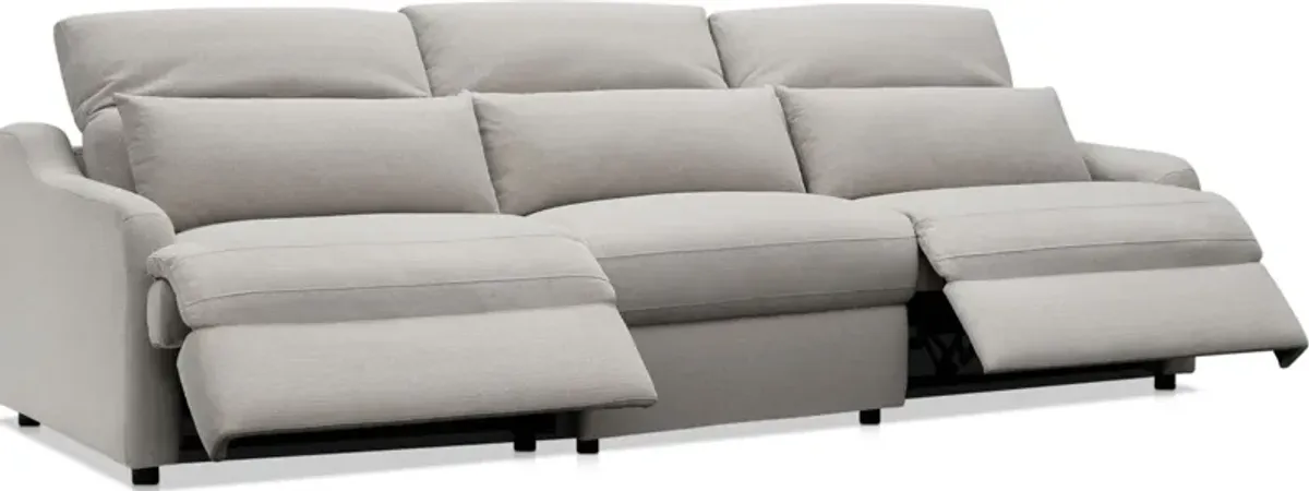 Gentry 3-Piece Dual-Power Reclining Sofa - Dove