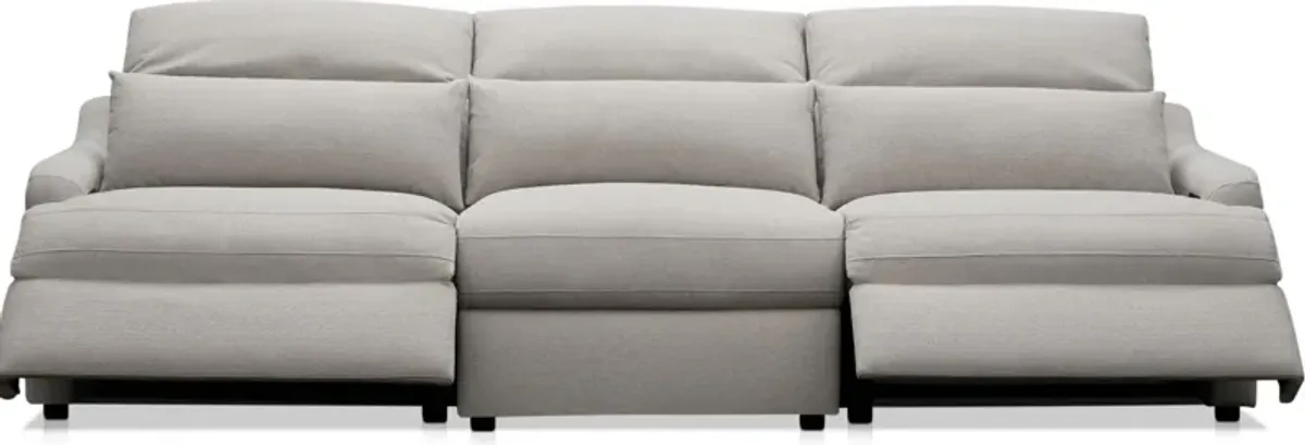 Gentry 3-Piece Dual-Power Reclining Sofa - Dove