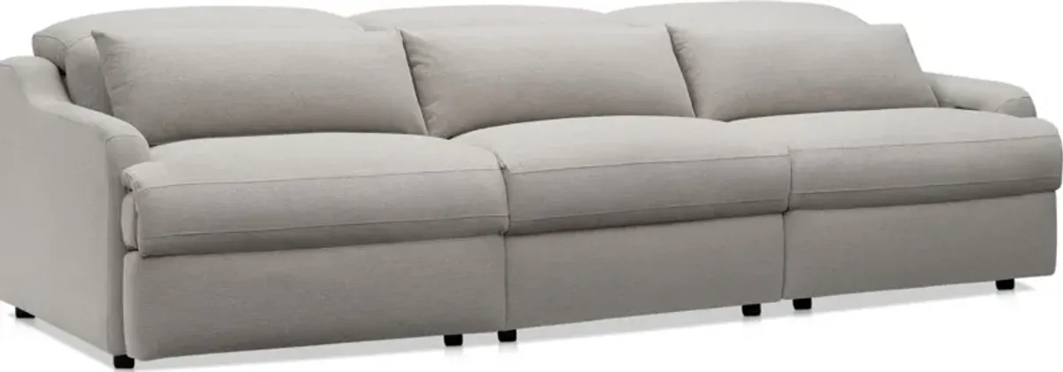 Gentry 3-Piece Dual-Power Reclining Sofa - Dove