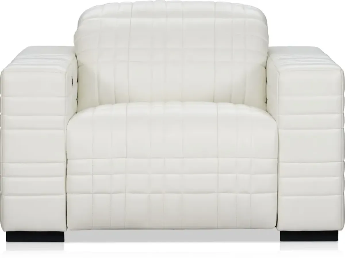 Ralston Dual-Power Recliner - White