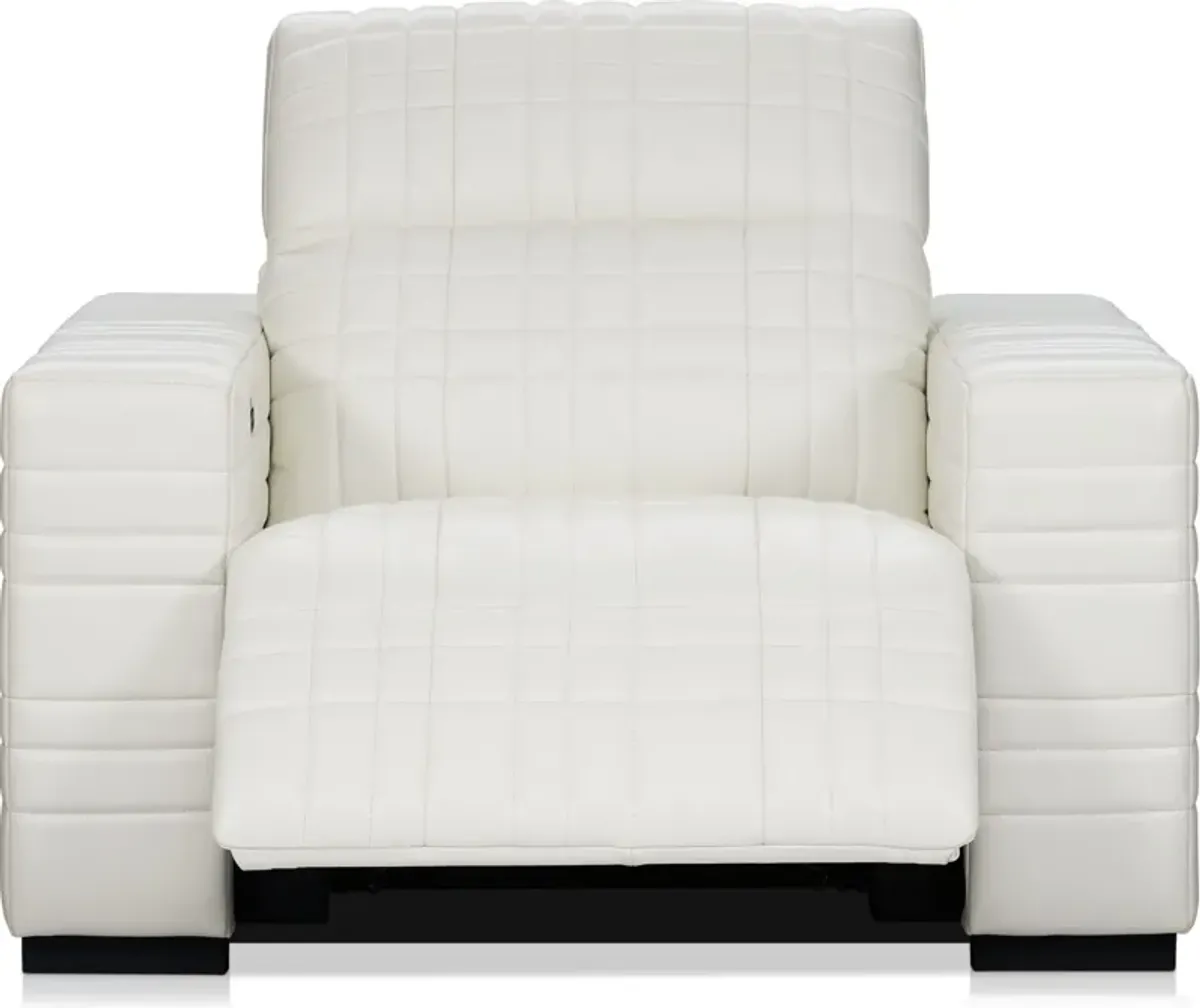 Ralston Dual-Power Recliner - White