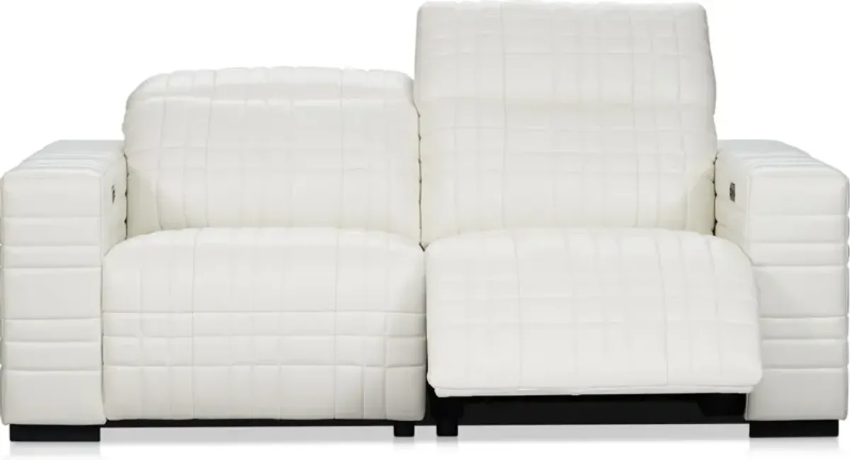 Ralston Dual-Power Reclining Loveseat - White