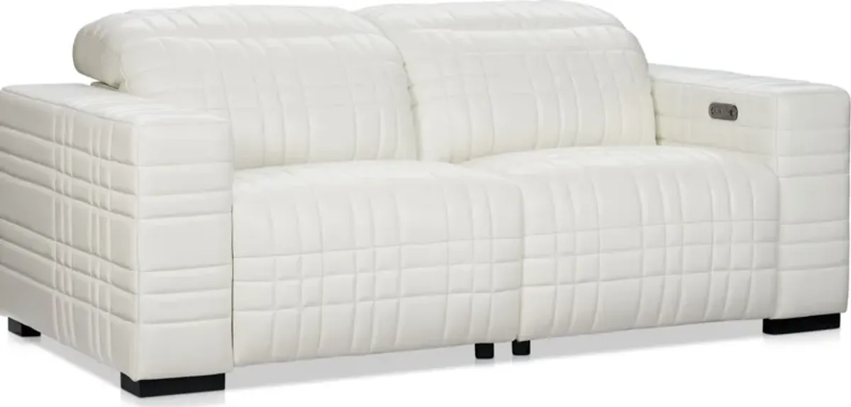 Ralston Dual-Power Reclining Loveseat - White