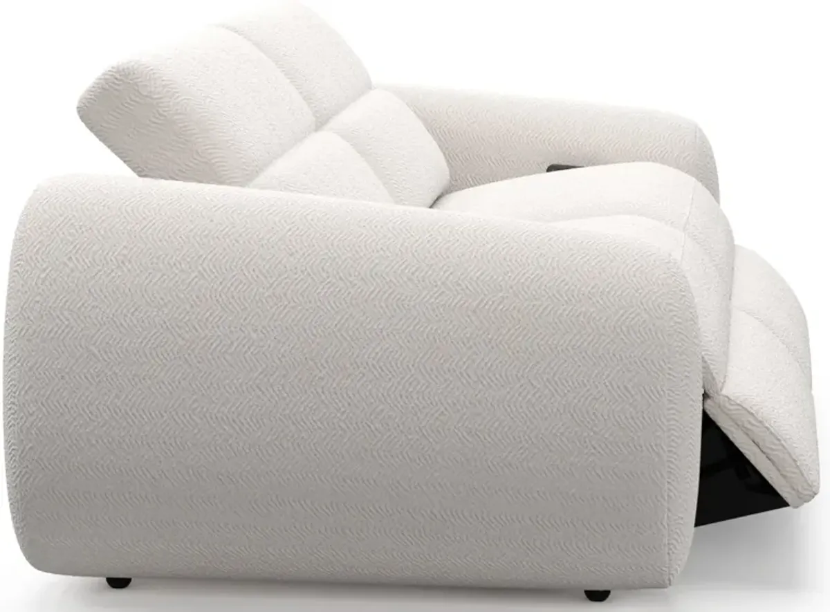 Aura Dual-Power Reclining Sofa - Ivory