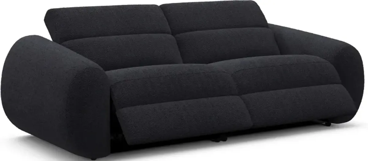 Aura Dual-Power Reclining Sofa - Black