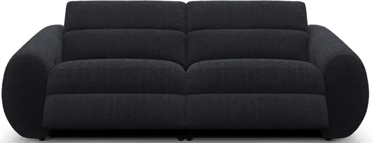 Aura Dual-Power Reclining Sofa - Black