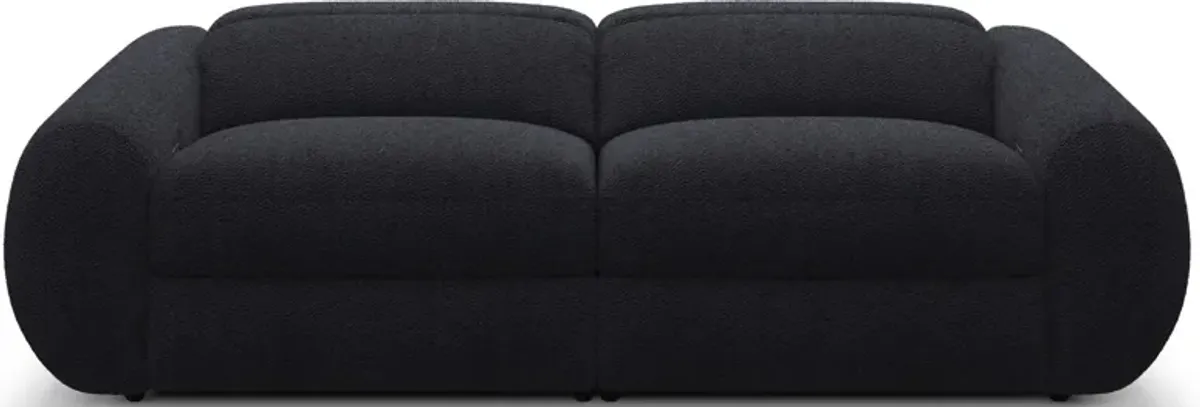 Aura Dual-Power Reclining Sofa - Black