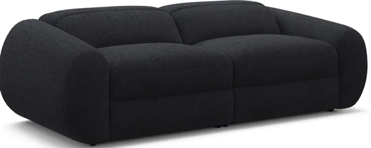 Aura Dual-Power Reclining Sofa - Black